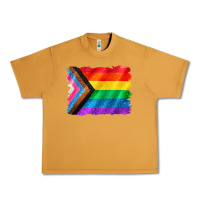 Peanut Butter Pride flag background Urban Heavy Tee - CowGirlArtShop