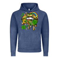 Vintage Denim St. Patrick's Day lips Vintage Hoodie - HowdyJamesFarm