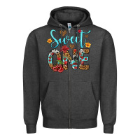 Charcoal Heather sweet one cherry Zipper Hoodie - Artiststas