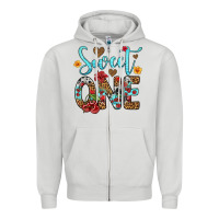 Dove Grey sweet one cherry Zipper Hoodie - Artiststas