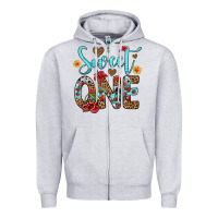Heather Grey sweet one cherry Zipper Hoodie - Artiststas