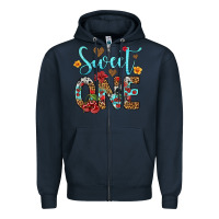 Navy sweet one cherry Zipper Hoodie - Artiststas