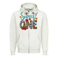 Oatmeal Heather sweet one cherry Zipper Hoodie - Artiststas