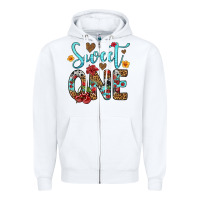 White sweet one cherry Zipper Hoodie - Artiststas