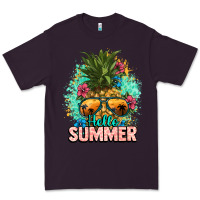 Plum Hello summer pineapple Premium Tee - NancyCooperArtShop