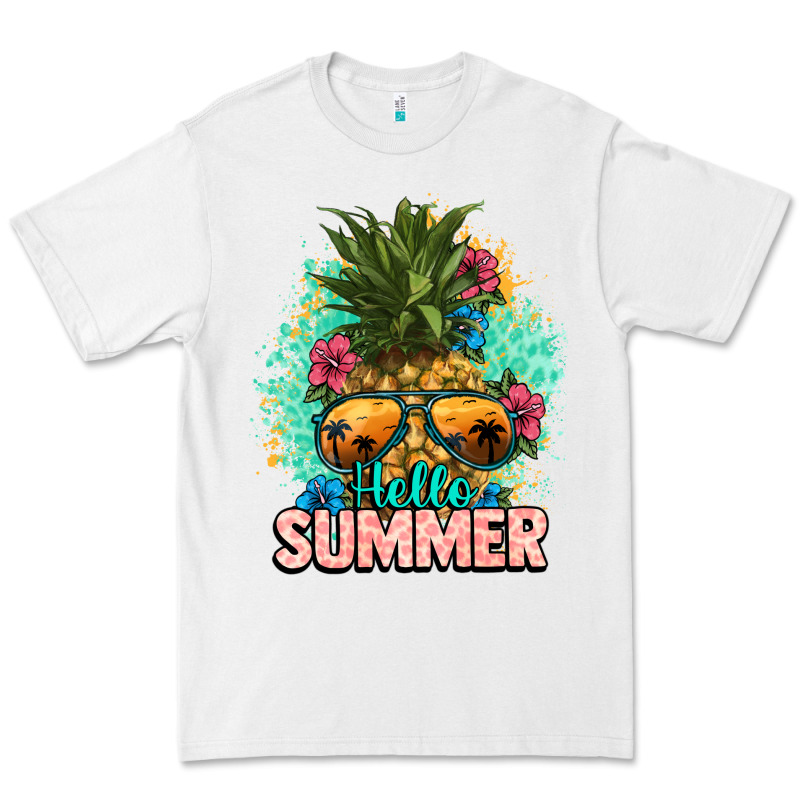 Hello Summer Pineapple Premium Tee by NancyCooperArtShop | Teevron