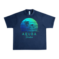 Navy Vintage Aruba Beach Tropical Vibes Vacation Souvenir Gift Urban Heavy Tee - longCreatives