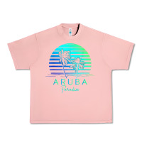 Salmon Vintage Aruba Beach Tropical Vibes Vacation Souvenir Gift Urban Heavy Tee - longCreatives