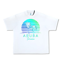 White Vintage Aruba Beach Tropical Vibes Vacation Souvenir Gift Urban Heavy Tee - longCreatives