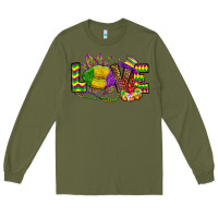 Army Green love lips mardi gras Long Sleeve Tee - OliviaCreatesArt