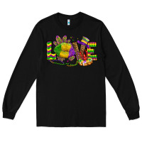 Black love lips mardi gras Long Sleeve Tee - OliviaCreatesArt