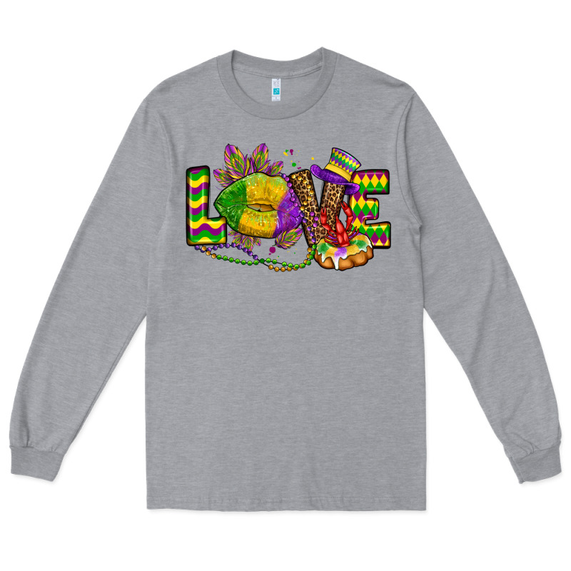 Love Lips Mardi Gras Long Sleeve Tee by OliviaCreatesArt | Teevron