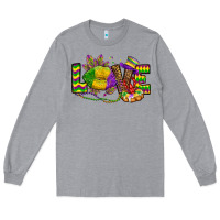Heather Grey love lips mardi gras Long Sleeve Tee - OliviaCreatesArt