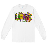 White love lips mardi gras Long Sleeve Tee - OliviaCreatesArt