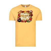 Vintage Mustard merry and bright Vintage Tee - CowGirlArtShop