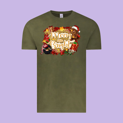 Merry And Bright Vintage Tee Designed By Cowgirlartshop