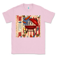 Bubblegum Pink red white and bbq usa flag Classic Tee - TumblerDesignByShophia