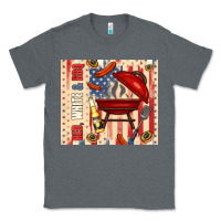 Charcoal Heather red white and bbq usa flag Classic Tee - TumblerDesignByShophia
