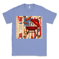 Colony Blue red white and bbq usa flag Classic Tee - TumblerDesignByShophia