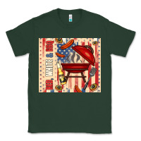 Sports Green red white and bbq usa flag Classic Tee - TumblerDesignByShophia
