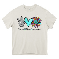 Cream Peace Love Sunshine Heavy Core Tee - Bettercallsaul
