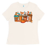 Bone Kidney Cancer coffee cups orange ribbon Ladies Tee - NancyCooperArtShop