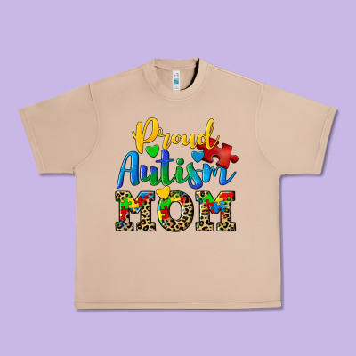 Proud Autism Mom Urban Heavy Tee Designed By Cowgirlartshop