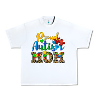 White proud autism mom Urban Heavy Tee - CowGirlArtShop