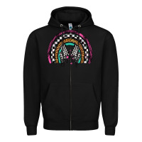 Black race leopard rainbow Zipper Hoodie - Artiststas