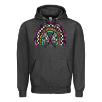 Charcoal Heather race leopard rainbow Zipper Hoodie - Artiststas
