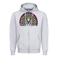 Heather Grey race leopard rainbow Zipper Hoodie - Artiststas