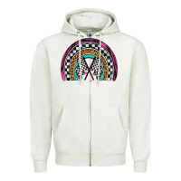 Oatmeal Heather race leopard rainbow Zipper Hoodie - Artiststas