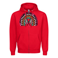 Red race leopard rainbow Zipper Hoodie - Artiststas