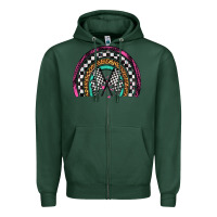 Sports Green race leopard rainbow Zipper Hoodie - Artiststas
