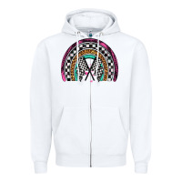 White race leopard rainbow Zipper Hoodie - Artiststas