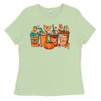 Kidney Cancer Coffee Cups Orange Ribbon Ladies Tee | Teevron