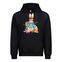 Black easter bunny and eggs Urban Hoodie - AdoDesignShop