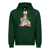 Forest Green easter bunny and eggs Urban Hoodie - AdoDesignShop