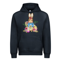 Navy easter bunny and eggs Urban Hoodie - AdoDesignShop