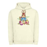 Pigment Pistachio easter bunny and eggs Urban Hoodie - AdoDesignShop