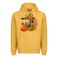 Mustard fall goat Premium Hoodie - LillyAllenDesigns