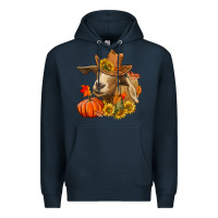Navy fall goat Premium Hoodie - LillyAllenDesigns