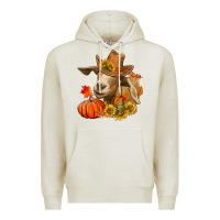 Oatmeal Heather fall goat Premium Hoodie - LillyAllenDesigns
