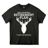 Asphalt Hunting Retirement Plan Funny Elk Deer Retired Hunter Gift Heavy Core Tee - longCreatives