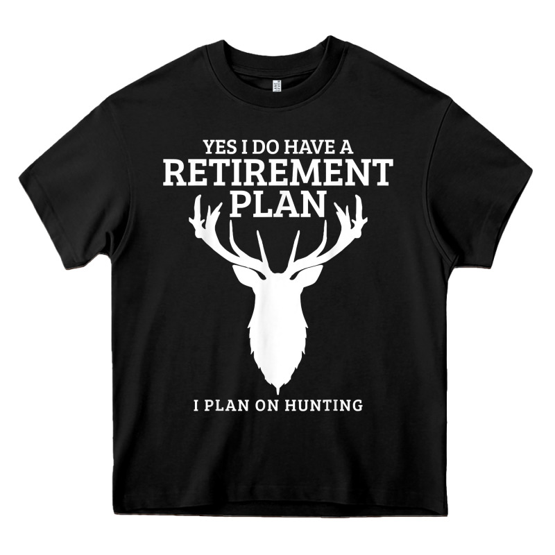 Hunting Retirement Plan Funny Elk Deer Retired Hunter Gift Heavy Core Tee by longCreatives | Teevron