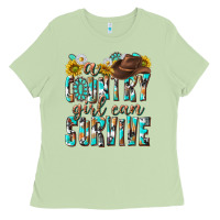 Matcha Western a Country Girl Can Survive Ladies Tee - texasbilliewilder