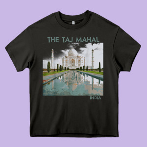 India Agra Taj Mahal Mausoleum Travel Tourist Heavy Core Tee Designed By Longcreatives