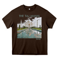 Chocolate Brown india agra taj mahal mausoleum travel tourist Heavy Core Tee - longCreatives