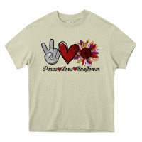 Mossy peace love sunflower Heavy Core Tee - Bettercallsaul
