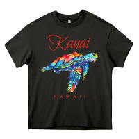 Asphalt kauai hawaii watercolor sea turtle souvenir Heavy Core Tee - longCreatives